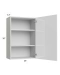 Milan White Gloss 24x36 Wall Cabinet (1 door)