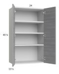 Euro Grey 24x40-1/4 Wall Cabinet