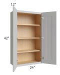 Tuscan Painted Grey 24x42 Wall Cabinet
