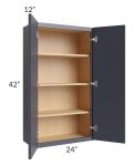 Vienna Indigo 24x42 Wall Cabinet