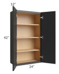Vienna Black 24x42 Wall Cabinet