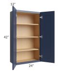 Bayville Blue 24x42 Wall Cabinet