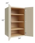 Stratton Khaki Shaker 24x42x24 Pantry Wall Cabinet - Out of stock through mid April