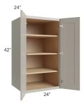 Stratton Light Grey Shaker 24x42x24 Pantry Wall Cabinet