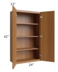 Portland Walnut 24x42 Wall Cabinet 