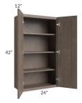 Providence Natural Grey 24x42 Wall Cabinet 