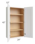 Alpine White Shaker 24x42 Wall Cabinet 