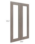 Natural Grey Shaker 24x42 Glass Doors Only with Glass Included