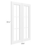 Dakota White 24x42 Mullion Glass Doors Only with Glass Included