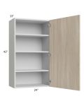 Milan Natural 24x42 Wall Cabinet (1 door)