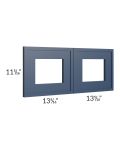 Portland Navy Blue 27x12 Glass Door Only with Glass Included