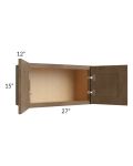 Midtown Mocha Shaker 27x15 Wall Cabinet
