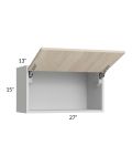 Milan Natural 27x15 Lift-Up Door Wall Cabinet