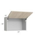Milan Natural 27x18 Lift-Up Door Wall Cabinet