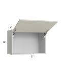 Milan Beige Matte 27x18 Lift-Up Door Wall Cabinet