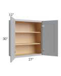 Asheville Grey Shaker 27x30 Wall Cabinet