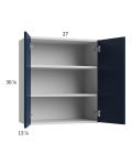 Harbor Navy 27x30-1/4 Wall Cabinet