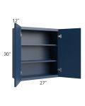Portland Navy Blue 27x30 Wall Cabinet