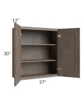 Providence Natural Grey 27x30 Wall Cabinet 