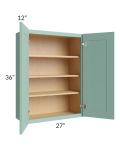 Midtown Mint Green Shaker 27x36 Wall Cabinet