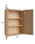 Asheville Rift Oak Shaker 27x36 Wall Cabinet