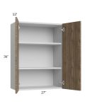 Milan Pecan 27x36 Wall Cabinet