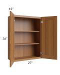 Artisan Walnut Shaker 27x36 Wall Cabinet