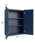 Portland Navy Blue 27x36 Wall Cabinet