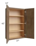 Midtown Mocha Shaker 27x42 Wall Cabinet