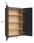 Midtown Black Shaker 27x42 Wall Cabinet