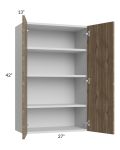 Milan Pecan 27x42 Wall Cabinet
