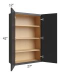 Vienna Black 27x42 Wall Cabinet