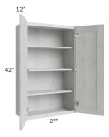 Heather Grey Shaker 27x42 Wall Cabinet