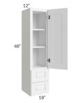 Dakota White 18x48 Wall Cabinet With Drawers