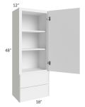 Portland White 18x48 Wall Cabinet With Drawers
