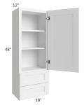 Providence White 18x48 Wall Cabinet With Drawers