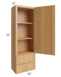 Portland Sand 18x54 Wall Cabinet With Drawers 