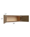 Midtown Mocha Shaker 30x12 Wall Cabinet