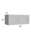 Midtown Painted Grey Shaker 30x12 Wall Cabinet