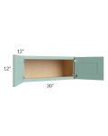 Midtown Mint Green Shaker 30x12 Wall Cabinet