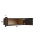 Southport Espresso Shaker 30x12x24 Wall Cabinet