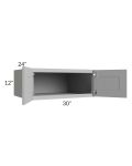 Pewter Grey Shaker 30x12x24 Wall Cabinet