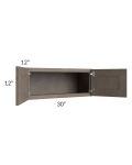 Natural Grey Shaker 30x12 Wall Cabinet 