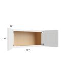 Southport White Shaker 30x15 Wall Cabinet