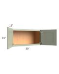 Midtown Pistachio Green Shaker 30x15 Wall Cabinet