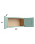 Midtown Mint Green Shaker 30x15 Wall Cabinet