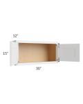 Asheville White Shaker 30x15 Wall Cabinet