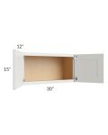 Palisades White 30x15 Wall Cabinet