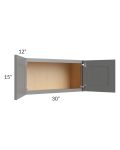 Stratton Dark Grey Shaker 30x15 Wall Cabinet