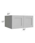 Midtown Painted Grey Shaker 30x15x24 Wall Cabinet